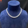 Moissanite Diamond Miami Cuban Link Chain 20mm 6 Rows White Gold or Rose Gold Plated 925 Silver Necklace