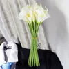 Decorative Flowers 20 Pcs High Simulation Artificial Wedding Bouquet Calla Lily Arrangement