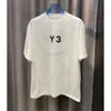 新しいデザイナー2024男子女性のデザイナー半袖TシャツY-3 Y3カップル印刷文字純粋な綿の短袖ティーカジュアルラウンドネック26