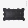 Cuscino Nordic Light Luxury Black in pelle nera cucitura villa modella in vita el vivente divano camera da letto