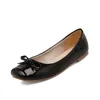 Casual Shoes BlxqpyT Zapatos de Mujer 2024 Women Flats Square Toe Bowknot Patent Leather Plus liten storlek 32-54 Ladies Black M-31