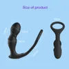 Vibratrice de massage de la prostate mâle anneau anal plug silicone retard éjaculation masturbator adultes toys sexy for hommes