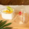 Wegwerpbekers rietjes 10 stks 150 ml transparante hartvormige dessertcake mousses plastic beker decor voor feestartikelen
