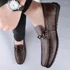 Casual Shoes 2024Designer Genuine Leather Men Fashion Trend Brand Dress Business Shoe Flat Office Driving Loafers Plus Size36-46