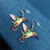 Kolczyki Dangle Cute Bird Acryl dla kobiet Nieregularny gołąb orła hummingbird papuga vintage oświadczenie zwierzęce Aretes de mujer