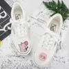 Chaussures décontractées pour femmes baskets peintes à la main toile harajuku ulzzang pompes blancs été