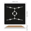 Maty stołowe Diagram Feynman Teoria pola kwantowego i fizyka cząstek ceramiczne podstawki (kwadratowe) Zestaw filiżanki kawy stojak na kawę