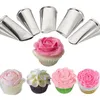 Bakningsverktyg 5st/Set Flower Piping Tip Kit 5 Patten Petal Icing Munstycken för kakor Dekorera konditorivaror