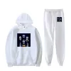 Rapper KMN Gang Merch Men's Sportswear Set Casual Tracksuit Two Piece Set Hoodie and Sweatpants Sportwear Suit