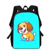 Sacs d'école Cartoon Puppy Dog 16 "3D Print Kids Sac à dos Primaire pour garçons Girls Back Pack Étudiants Livre