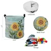 Sac à linge Sunflower Blue Wood Bankable Paskable Basket Kid Toy Storage Salle Arapropice Room Dirty Clothing Organisateur