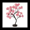 Förvaringspåsar USB -batteridriven LED -bordslampa Rose Flower Bonsai Tree Night Lights Garland Decoration Valentine's Day C