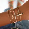 Han World Chain OT Buckle Circle 5-piece Jewelry Instagram Popular Same Style Set Bracelet