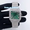 Luxury Customize Buss Down Iced Out Moissanite Automatic Watch Buss Down Custom Stainless Steel Mechanical Wrist Watch