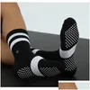 Sports Socks Al 2 Pair Yoga Women Mid Length Cotton Mti Color Non Slip High Cap Girls Cheerleaders Pilates Fitness Drop Delivery Outdo Ototz