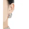Dangle Earrings Melynn Sale CZ Hollow Out Hoop 925 Sterling Silver 18k Gold Zircon Earings For Women