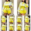 Womens Tracksuits 2 Piece Sets Outfits 2022 Summer Slash Neck Colorblock Tied Detail Lantern Sleeve Long Top Above Knee Drop Delivery Dhkaj