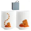 Kubki ceramiczna kubek herbaty kawa z ręcznie malowanym wzorem kapibary solidne wylanie się na wyrabiane naczynia dla miłośników