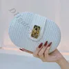 Cheap Store 90% Off Wholesale Bags Korean Version of Internet Celebrity Grass Woven 2024 Wallte Popular Buckle Fashion Chain Crossbody Small Round Bag luxury handbag