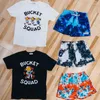 Mäns shorts BKTSQD Summer Paint Mix Style Casual Lough Beach Mesh Snabbtorkat kvart knäbasket