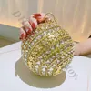 Cheap Store 90% Off Wholesale Golden Round Dinner Handbag Banquet Girl Annual Meeting Party Bag Sparkling Small Walletluxury handbags