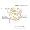 작은 디자인 감각 보석 매듭 열린 팔찌 세트 4 조각