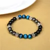 Bedelarmbanden unieke natuurlijke tijger eye stone heren kralen armband mode dames edelsteen kralen energie elastische sieraden