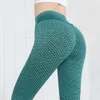 Honeycomb Yoga High Waist Jacquard Sports Leggings grandi pantaloni di sollevamento dell'anca per le donne F41514