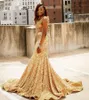 Plus Size Diamond Gold Prom Dresses For Black Women Sexy Deep V Neck Mermaid Evening Dress Beaded Sequin Aso African Formal Party Dress 2024 Vestidos De Noite Abiye