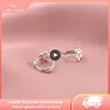 Hoop Earrings Silver Color Small Flower For Women Sweet Huggie Tiny Jewelry Wholesale