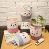 Storage Bags Wall Hanging Cartoon Cotton Toy Sundries Organizer Bathroom Cosmetics Makeup Bag Closet Scissors Comb Holder