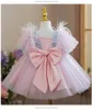 Раффлс детские платья для девочек детские блестки элегантное платье принцессы для свадебной вечеринки 1-5 лет для малышей девочки для девочек на день рождения платья на день рождения 240412