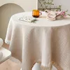 Table Cloth Cotton And Linen Japanese White Lace Tablecloth Cloth_AN2411