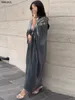 Siskakia Kimono abayas для женщин скромный мусульманский марокканский дубайский дуб. Случайный открытый abaya шелк Silk Satin Corban Eid Al Adha 240410