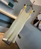 Trendy 2024 Zomer Nieuwe Designer Jurk 3D Bloem Decoratieve tas Hip Slim Fit Lang gebreide hangband Fishtail Dress