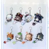 Keychains Lanyards Impact 게임 키 체인 펜던트 Scaramouche Zhongli Klee Raiden Shogun Nahida Venti ganyu 주변 펜던트 애니메이션