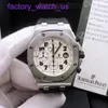 Iconic AP Wrist Watch Royal Oak Offshore Series Calendar Timing 42mm Fashion Automatic Mechanical Steel Sports Mens Watch 26170STOOD091CR01 White Plate Black Need