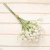 Kwiaty dekoracyjne 3PCS Gypsophila sztuczna biała mała opieka nad dzieckiem plastikowa Baby Breath Wedding Bride Trzymaj kwiat stół domowy dekoracja