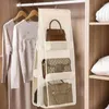 Storage Bags Wardrobe Closet Transparent Bag Hanging Handbag Organizer Home Backpack