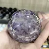 Dekorativa figurer Natural Dream Amethyst Ball Polished Globe Massage Reiki Healing Stone Home Decoration utsökta gåvor souvenirer gåva