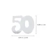 パーティーデコレーション1200PCS番号50スパンコール紙吹雪の供給テーブルの誕生日記念日（シルバー）