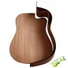 Guitare 41 pouces Guitare en cutaway All accessoires de matériaux de guitare en bois simple Ensemble khaya bois massif dos côté peigne