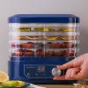 Dehydratoren 220 V Haushalt Elektrisch getrocknetes Obst Gemüse Kräuter Fleischmaschine Nahrung Dehydrator Haustier Fleisch Dehydrated 5 Tabletts Snacks Lufttrockner