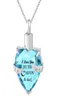 Jielts commémoratifs cardiaques en acier inoxydable Birthstone Crystal Cremation Urn Pendant Collier pour cendres Crémation des cendres