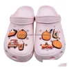 أجزاء الأحذية الملحقات بالجملة الهالماس PVC سحر ديكورات Skl Pumpkin Halloween for Kids Drop Droviour Shoes DHO2L