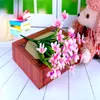 Decorative Flowers Artificial Orchid Silk Cloth Bride Bouquet Home Wedding Decor Scrapbooking DIY Supplies Party Decoration