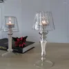 Candele per la casa decorazioni per la cena Accessori per la cena a lume di candela camera da letto europea porta tavolo da pranzo in cristallo trasparente