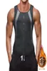 BNC Men bastu kostym midja tränare för viktminskning neopren svett kropp shaper kompression träning tank topp väst med zipper2436507