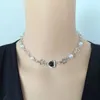 Choker Hollow Star Pearls Necklace Korean Fashion Pärled CLAVICLE CHAIN ​​Estetisk justerbar krage halssmycken 40 GB