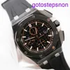 Designer AP Wrist Watch Epic Royal Oak Offshore 26405Ce Mens Watch Black Ceramic Fluorescerande Digital Pointer Automatisk mekanisk världsberömd schweizisk klocka